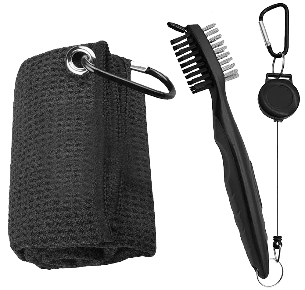 Golf Equipment Set - Golf Club Brush and Towel Cleaner