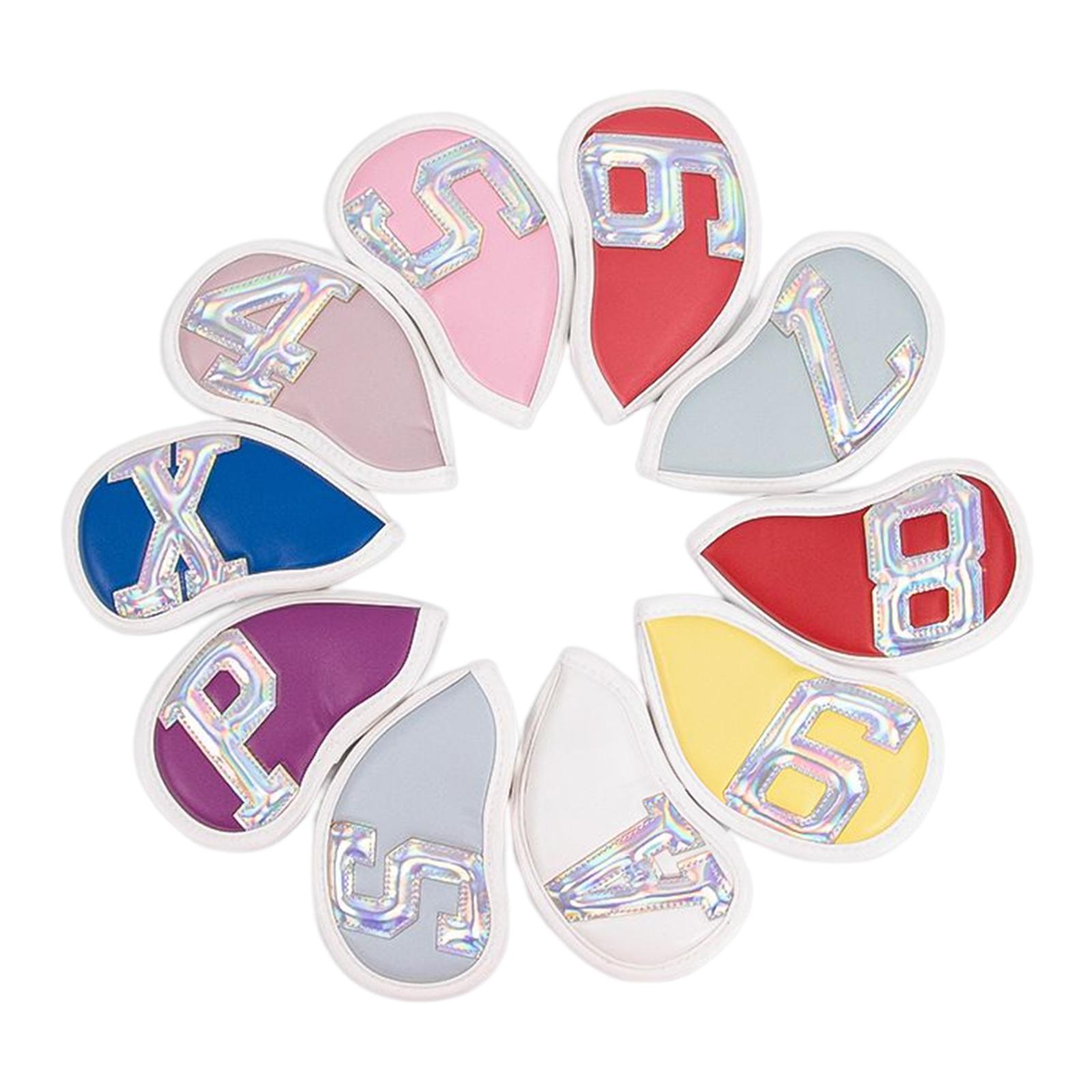 10Pcs PU Golf Iron Headcover C - X Golf Equipment ulasan dan harga