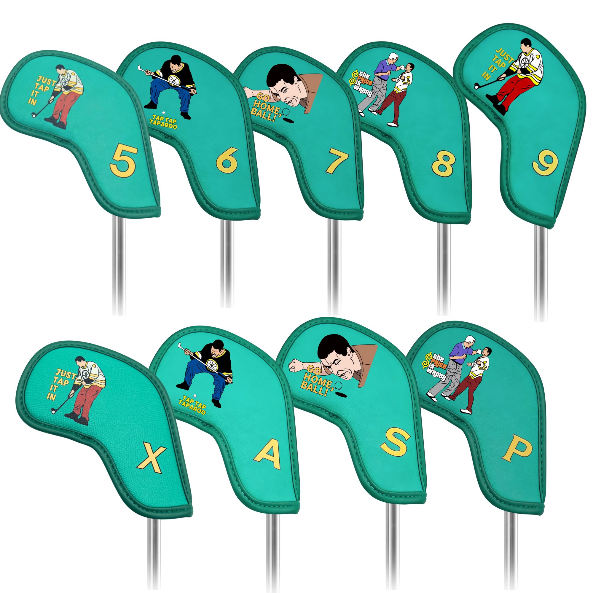 9 pcs Golf Iron Covers with Fu - Golf Equipment Suppliers ulasan dan harga