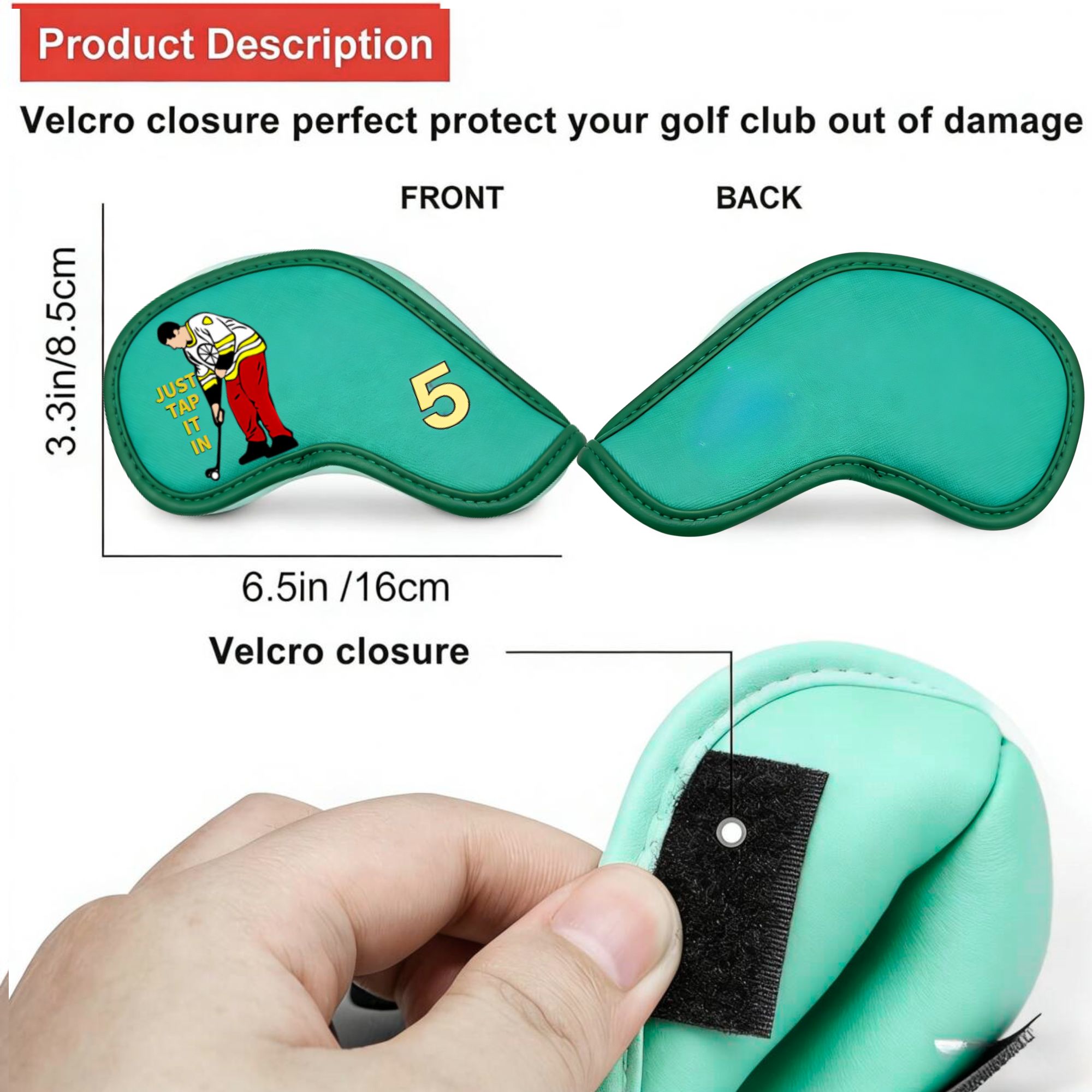 9 pcs Golf Iron Covers with Fu - Golf Equipment Suppliers ulasan dan harga