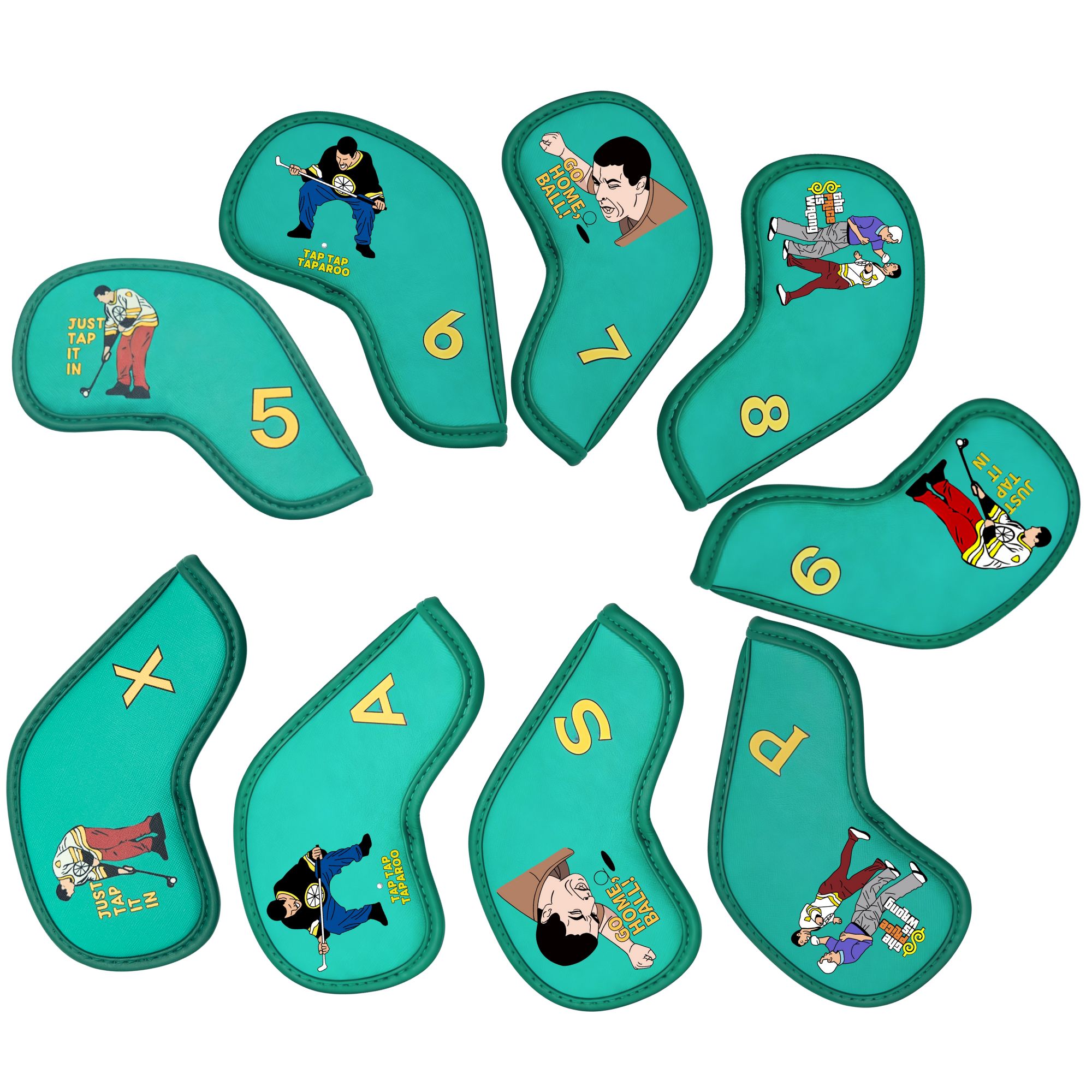 9 pcs Golf Iron Covers with Fu - Golf Equipment Suppliers ulasan dan harga